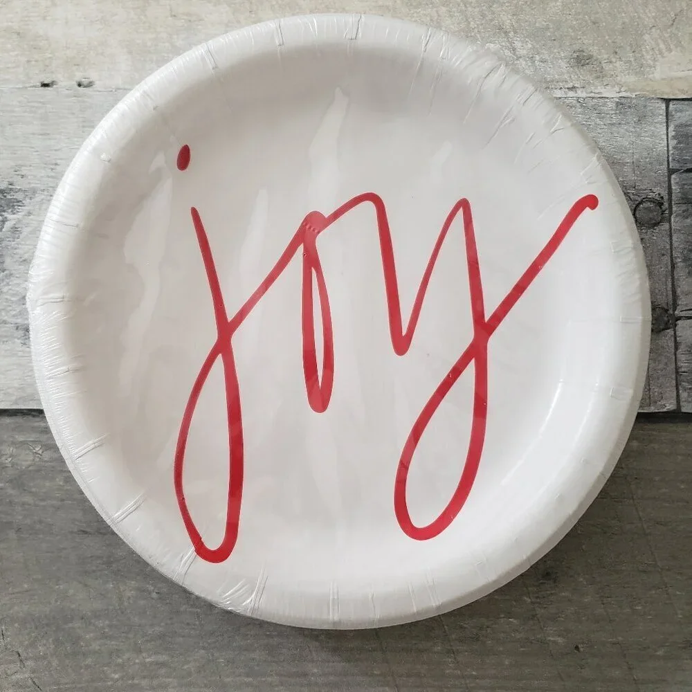 Set of 3 - Joy Snack Size 6.75 inch Paper Plates (60 count)